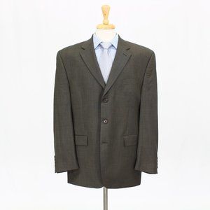 Ralph Lauren 44R Brown Solid 3-Button Sport Coat Blazer Jacket G106